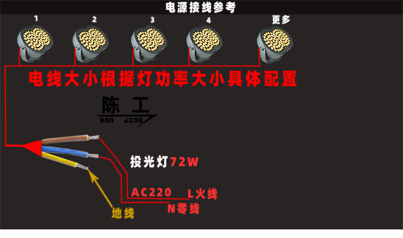 接光灯接线图