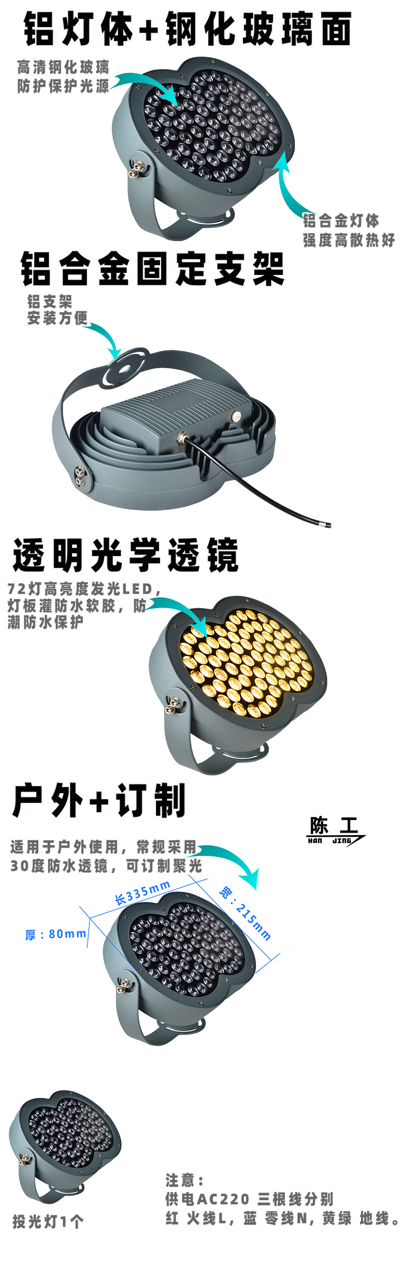 新款投光灯图片